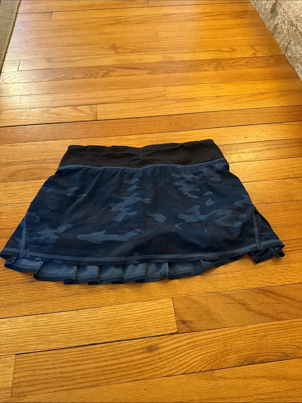 lululemon athletica Dark Navy Camo Ruffle Mini Skirt